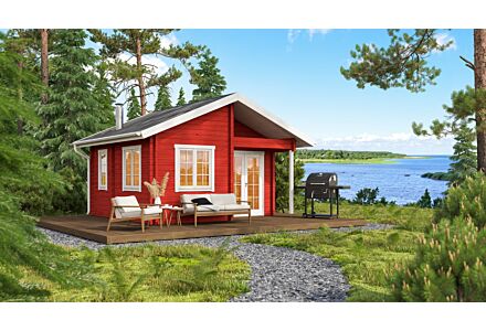 Saunahuis Tanhua 461x430cm met verdieping - 70mm