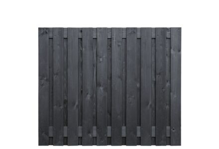 Tuinscherm Stuttgart zwart gespoten 21-planks 150x180cm