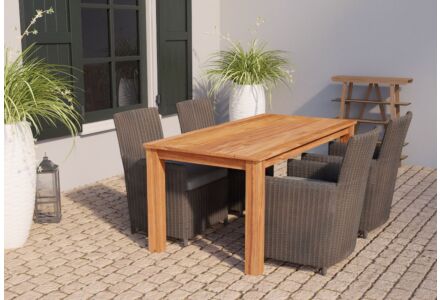 Teak tuintafel Rustiek 250x100cm