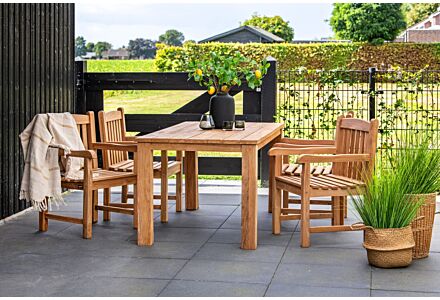 Teak tuintafel Rustiek 180x90cm