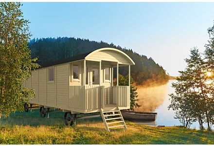 Zigeunerwagen XL / Pipowagen Jimmy met veranda 240x840cm