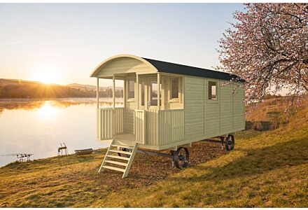 Pipowagen / Zigeunerwagen Johnny met veranda 240x600cm