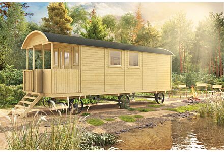 Pipowagen / Zigeunerwagen Kathleen met veranda 720 cm