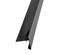 Selecteer Aluminium daktrim recht zwart 250 cm