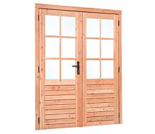 Selecteer Dubbele deur met raam Red Class 185 x 205 cm