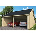 Houten kapschuur garage / carport Nysse 600x600cm Tuindeco