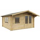 Blokhut 4x4 Interflex 440x440cm + luifel 90cm
