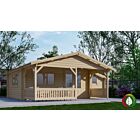Blokhut 5x4+2Z Interflex 690x440cm + veranda / luifel 200cm