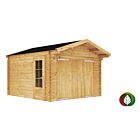 Houten garage 350 x 400 cm - Sem 45mm
